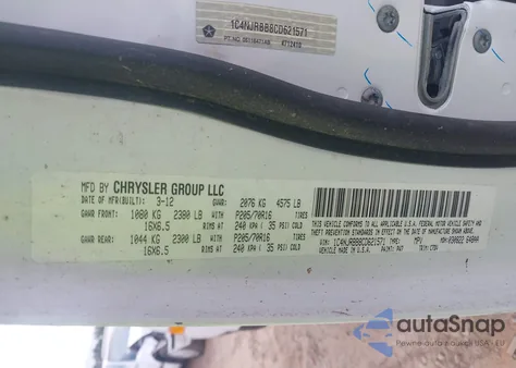 2012 Jeep Patriot Sport z USA, uszkodzony, nr VIN 1C4NJRBB8CD621571